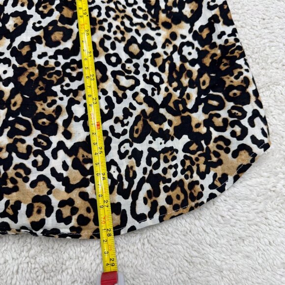 Talbots Women's Classic Cotton Shirt Leopard Print Casual LS Button-Up, Sz XL - Picture 7 of 8